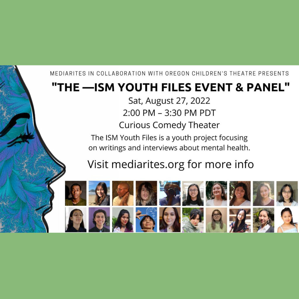 Meet the writers of the –ISM Youth Files at Our Event, August 27 at 2 PM