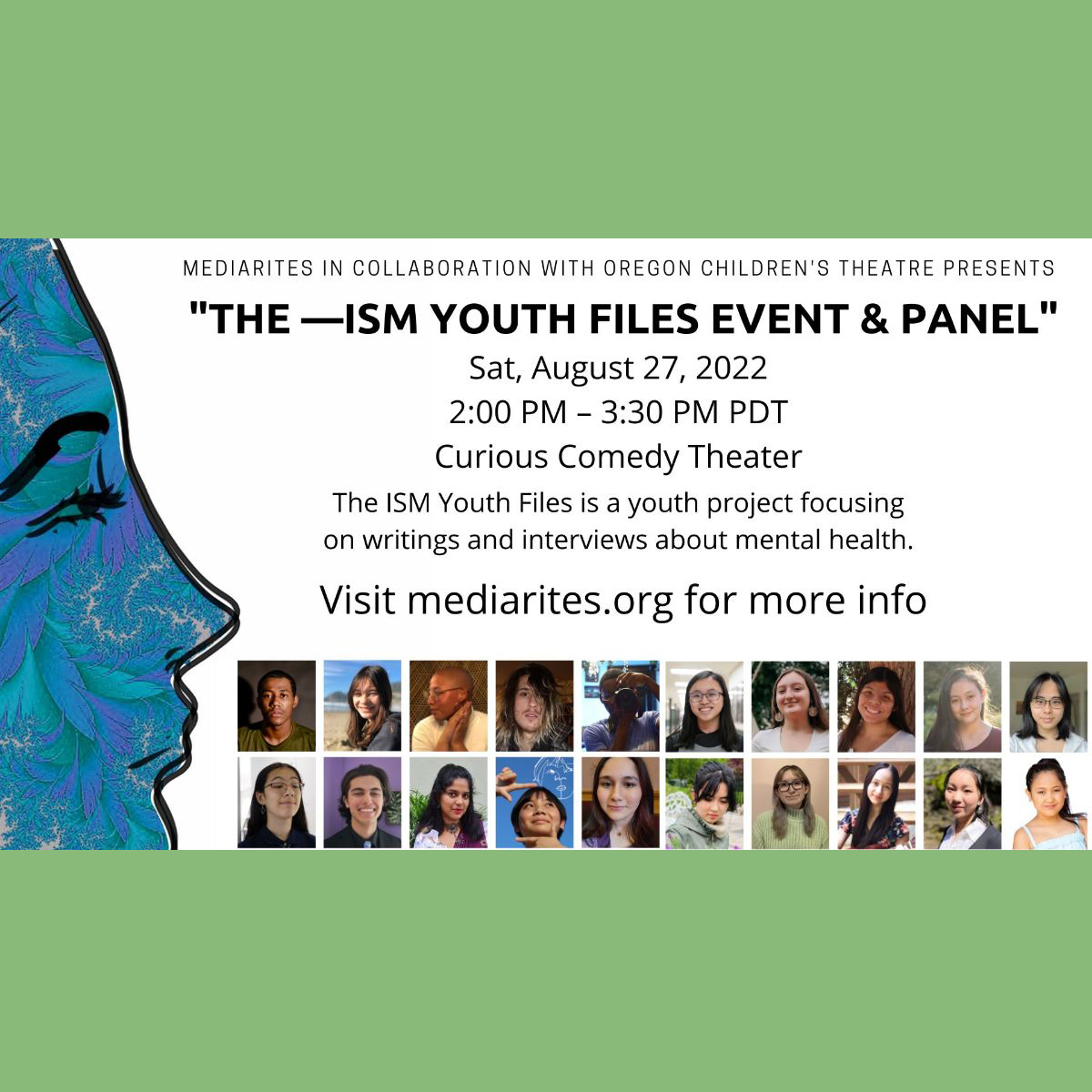 You are currently viewing Meet the writers of the –ISM Youth Files at Our Event, August 27 at 2 PM